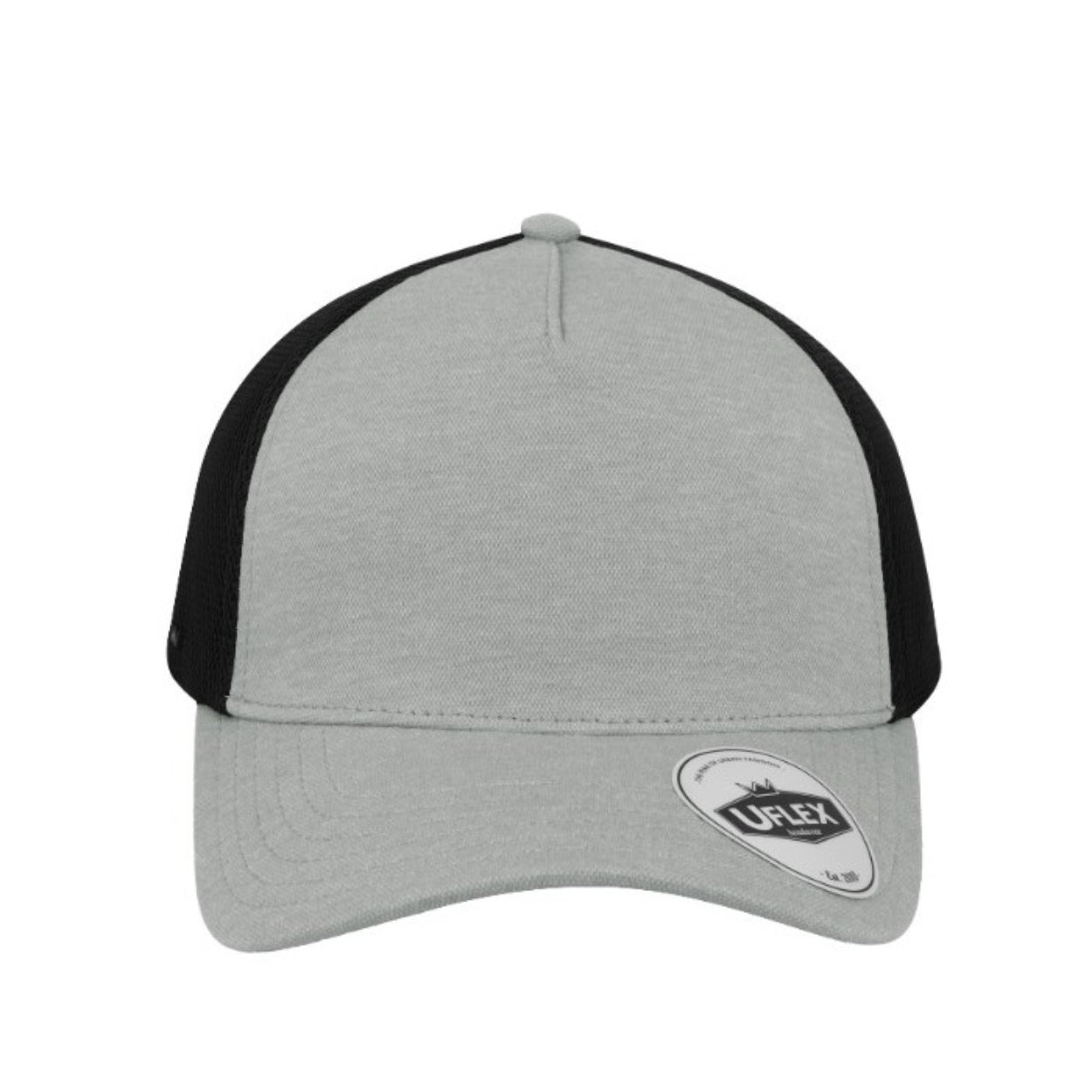 U21503RQLTGM - 5 Panel RQ Trucker Cap - Grey Melange