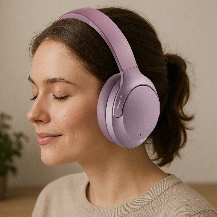 Volkano Odyssey ANC Bluetooth Wireless Headphone - Rose Gold - Image 23