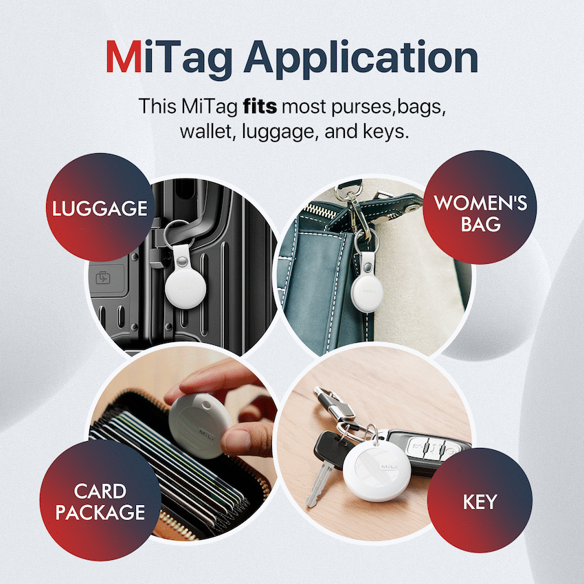 MiTag Apple-Compatible Tag with Leather Keychain Accessory - 1 Pack - Image 31