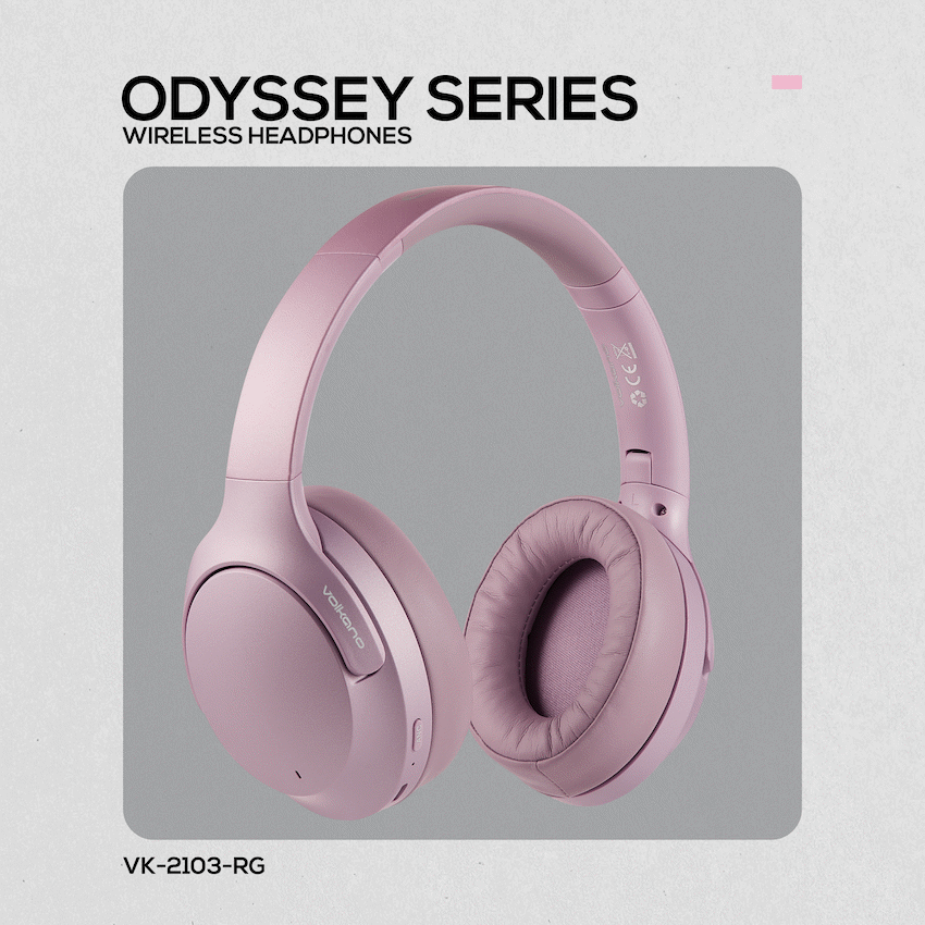 Volkano Odyssey ANC Bluetooth Wireless Headphone - Rose Gold - Image 8