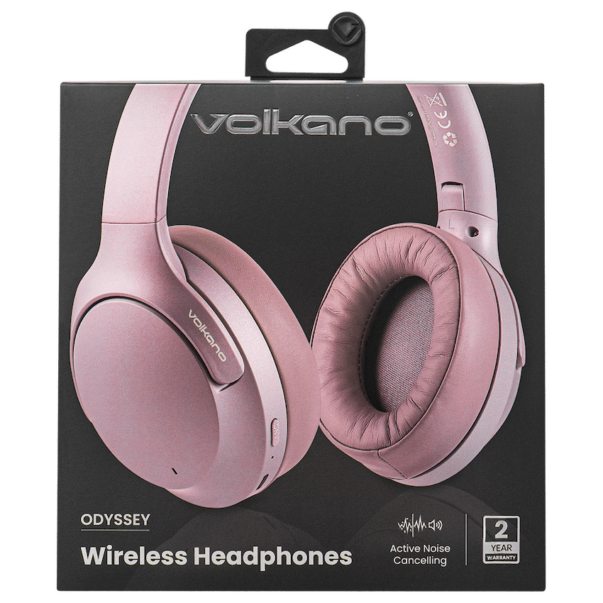 Volkano Odyssey ANC Bluetooth Wireless Headphone - Rose Gold - Image 24