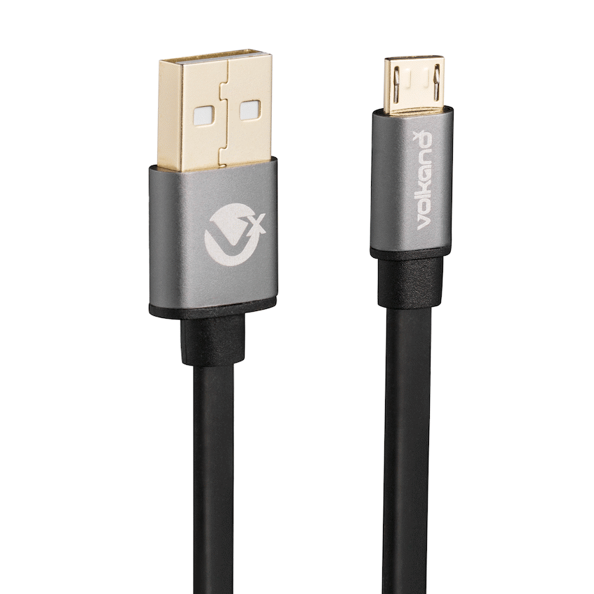 VolkanoX Couple Series Micro USB Premium Twin Pack 1m Charge/Data Cable - Black - Image 3