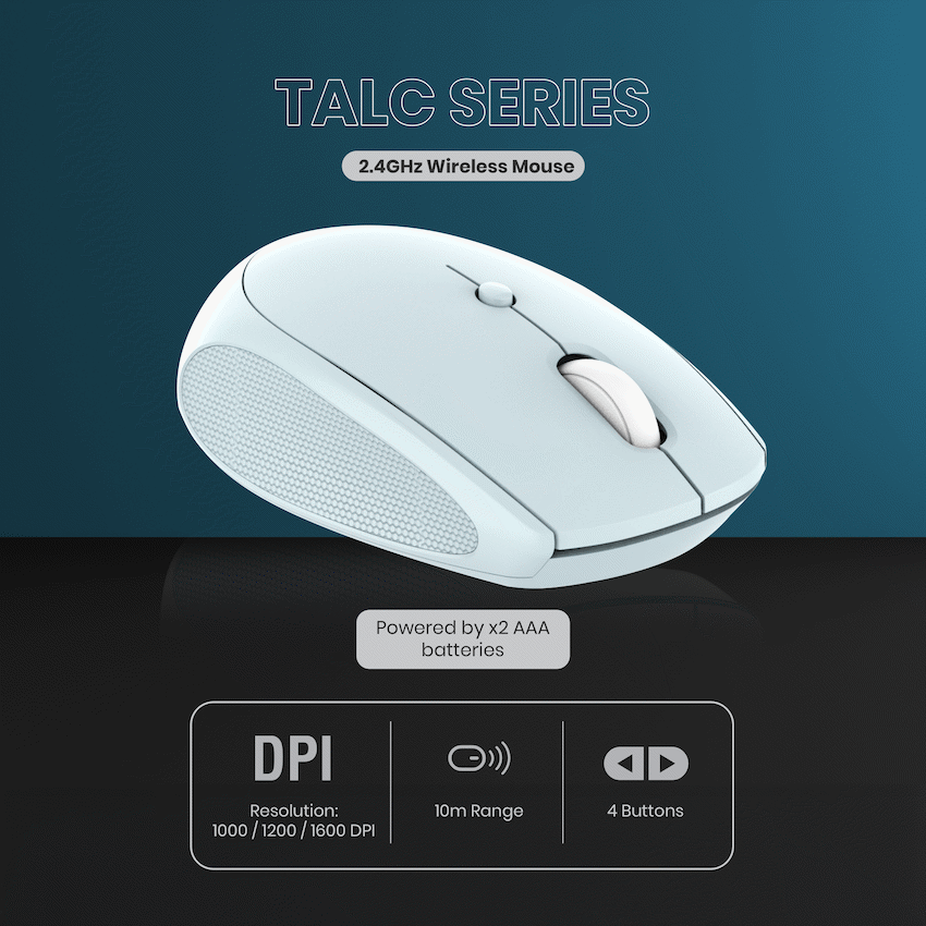 Volkano Talc Wireless Mouse - Blue - Image 20