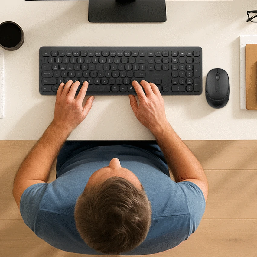 VolkanoX Ignite Bluetooth Wireless Keyboard and Mouse Combo - Graphite - Image 4