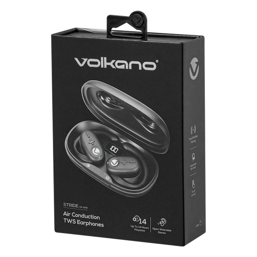 Volkano Stride Series Air Conduction TWS Earphones - Black - Image 8
