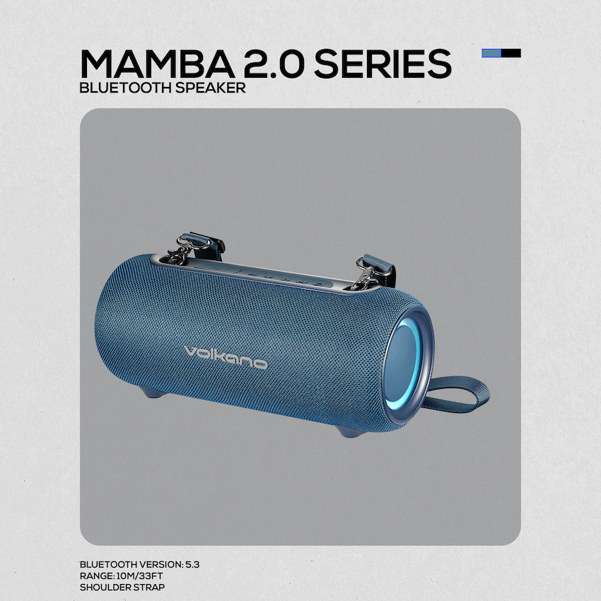 Volkano Mamba 2.0 Series Bluetooth Speaker - Blue - Image 26