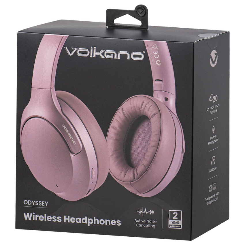 Volkano Odyssey ANC Bluetooth Wireless Headphone - Rose Gold - Image 31