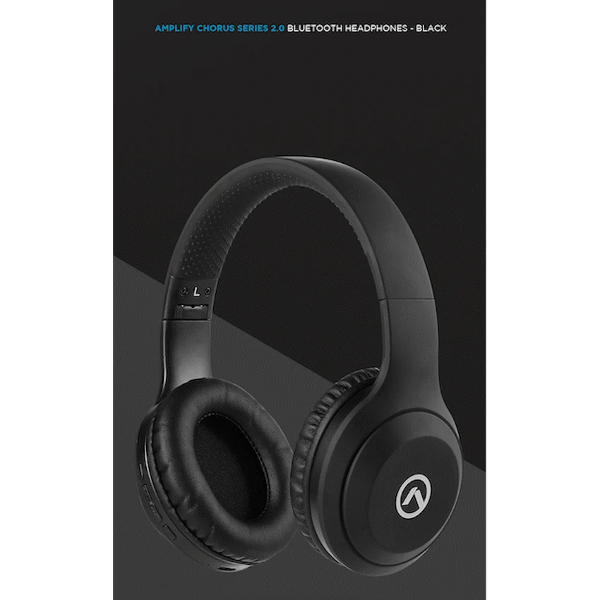 Amplify Chorus Series Bluetooth 2.0 Headphones - Black - Image 6