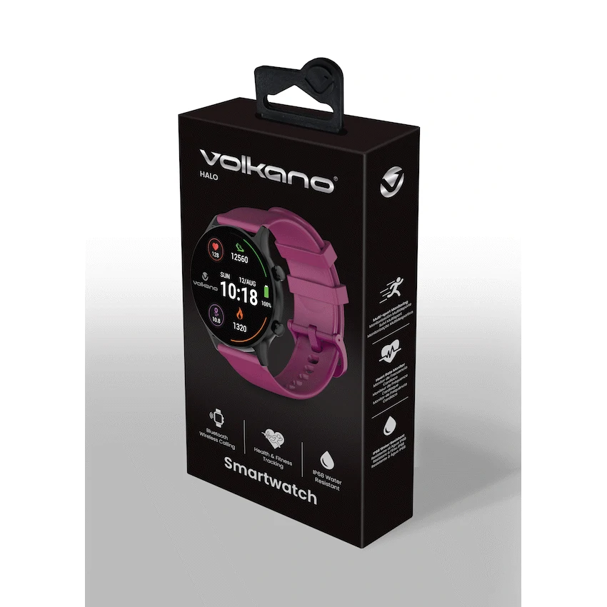Volkano Halo Series Smartwatch - Burgundy - Image 10